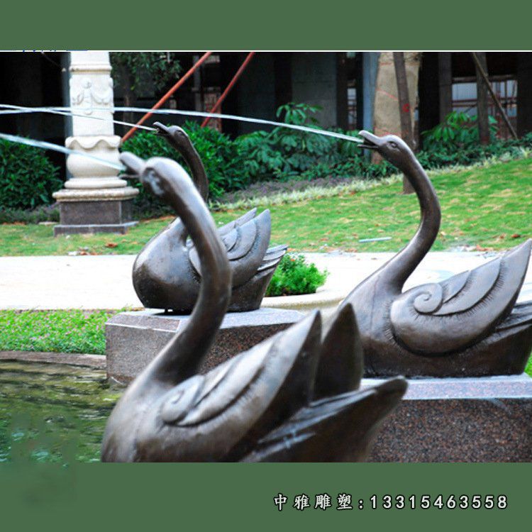 广场铜雕喷泉