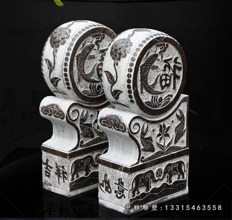 仿古石雕抱鼓