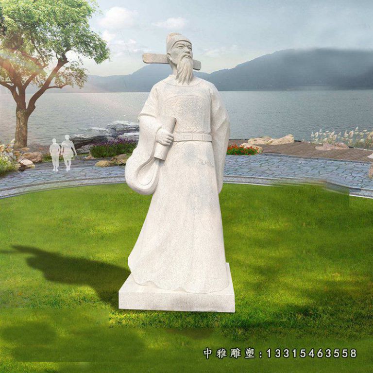 诗人李白石雕雕塑