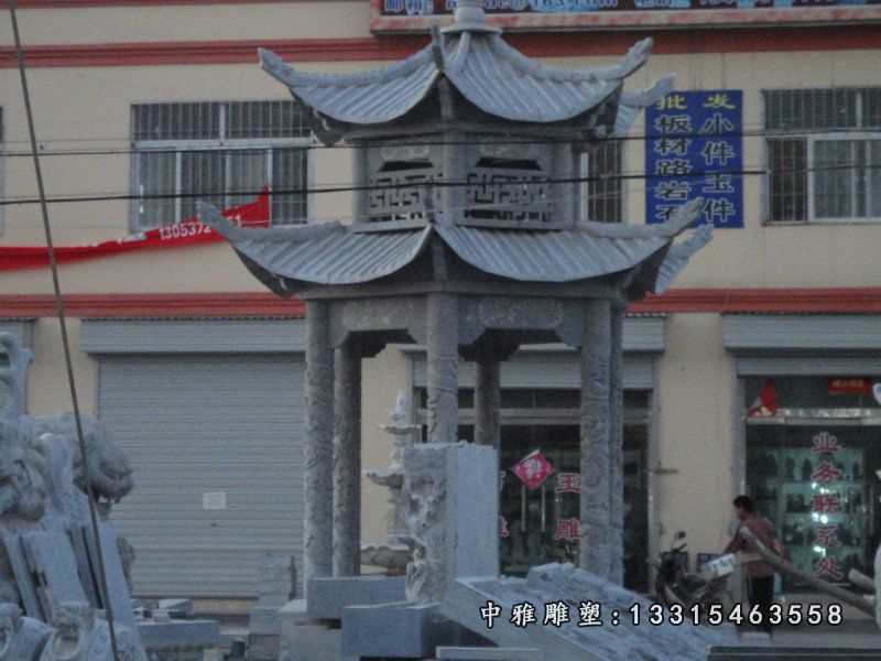 小区石雕凉亭