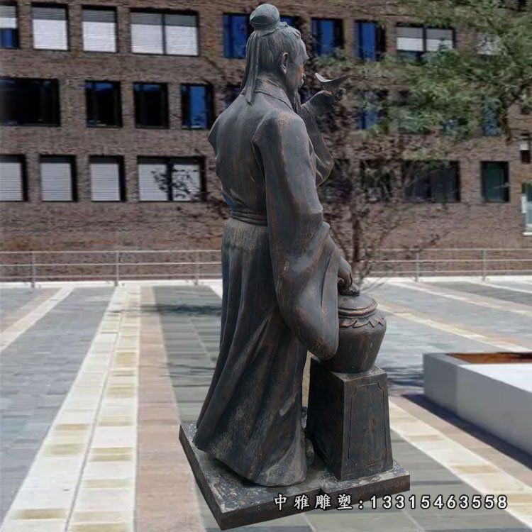 名人铜雕杜康