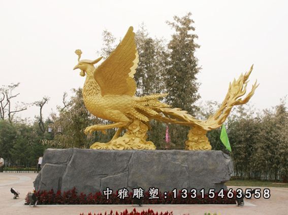 凤凰铜雕动物