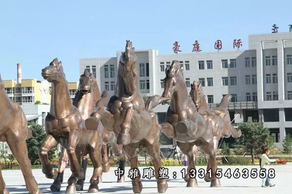 铜雕广场马摆件