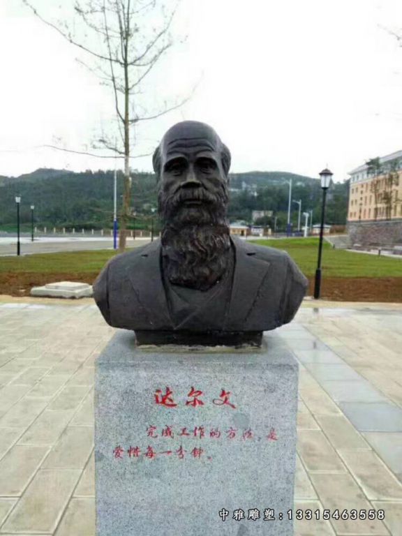 西方人物铜雕达尔文