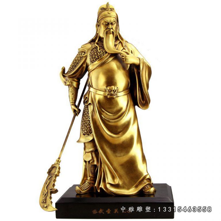 古代人物铜雕关公