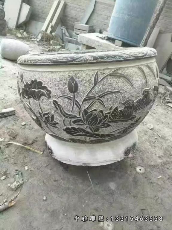 欧式石雕花盆