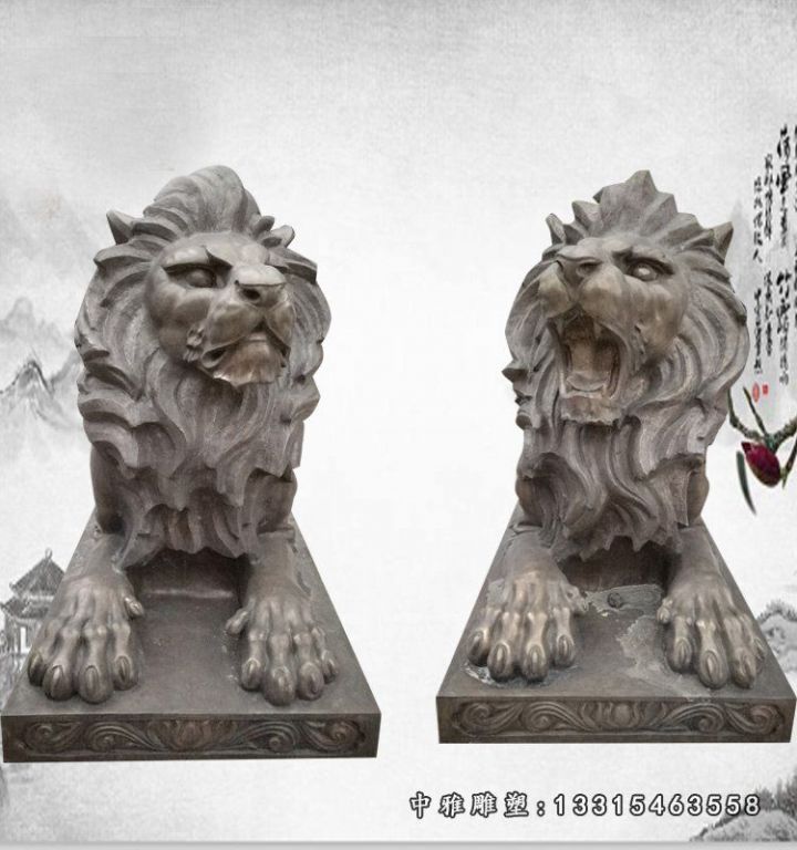 宅门铜雕狮子雕塑
