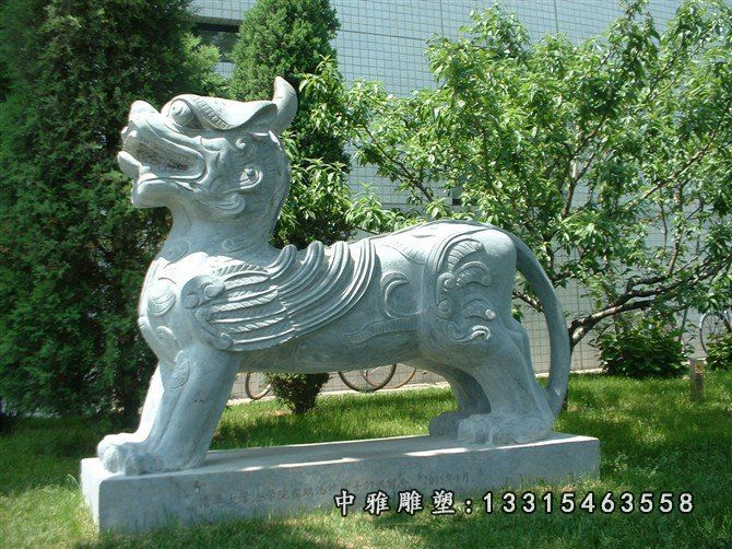 独角兽动物石雕