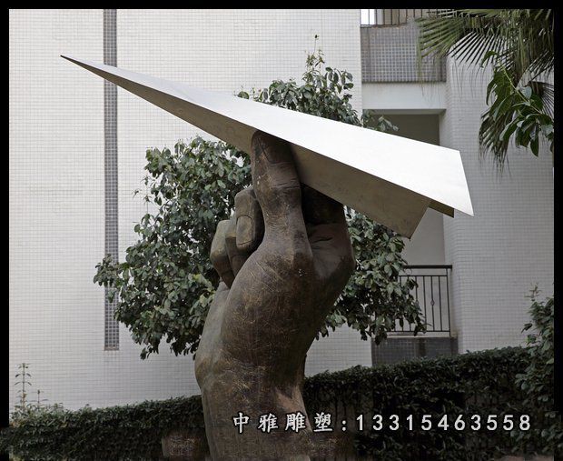 飞机模型不锈钢雕塑