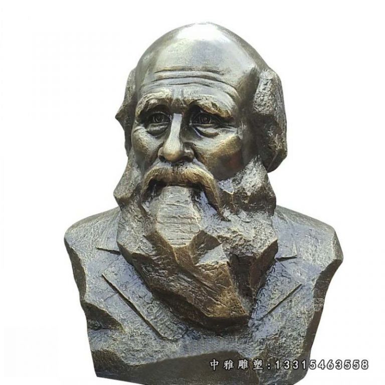 名人铜雕达尔文