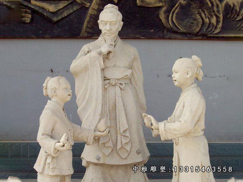 典故石雕孔融让梨