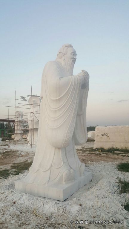 古代人物石雕孔子