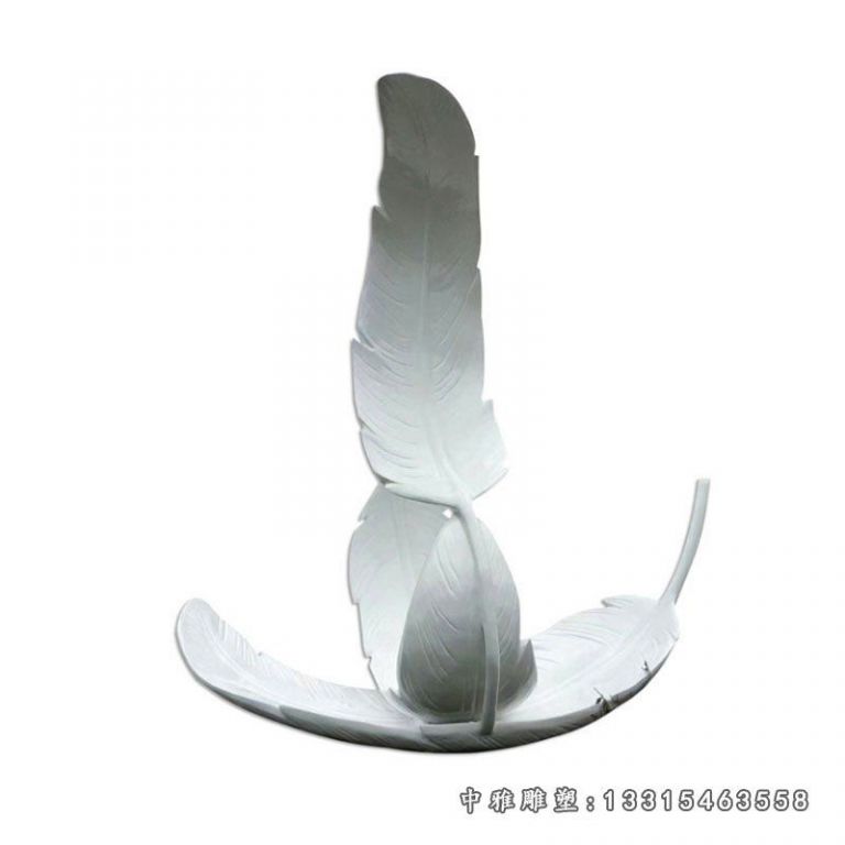 动物羽毛不锈钢雕塑