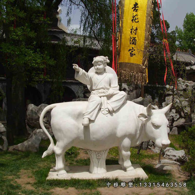 石雕田园牧童