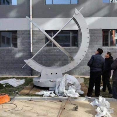 不锈钢广场日晷景观雕塑