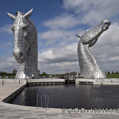 不锈钢大型十二生肖马雕塑