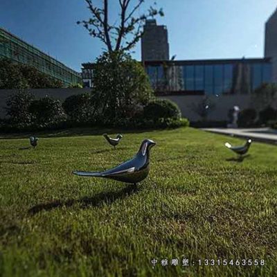 不锈钢镜面和平鸽子雕塑