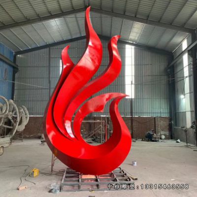 不锈钢抽象烤漆凤凰雕塑