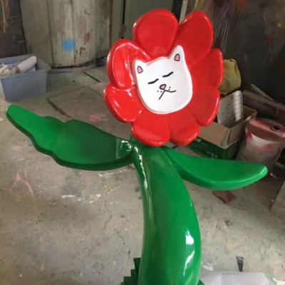 不锈钢公园卡通太阳花雕塑