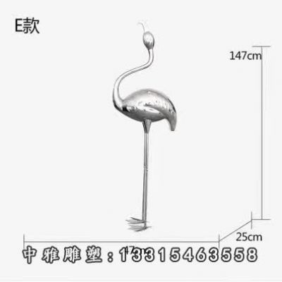 不锈钢广场动物火烈鸟雕塑