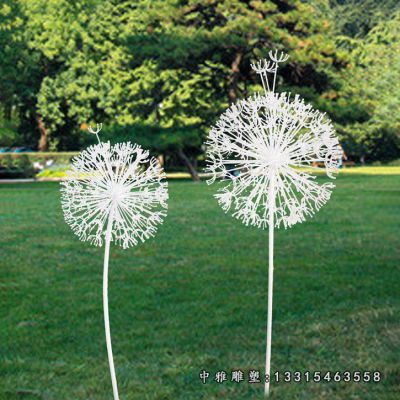 仿真发光蒲公英不锈钢雕塑