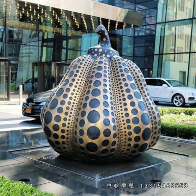广场南瓜景观不锈钢雕塑