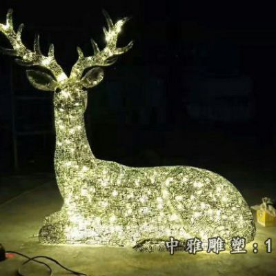 不锈钢广场大型灯饰雕塑