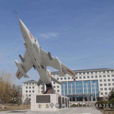 不锈钢广场飞机模型摆件