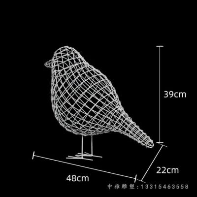 公园不锈钢镂空小鸟雕塑