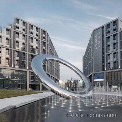 不锈钢广场喷泉景观雕塑