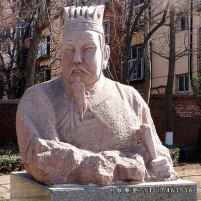 校园石雕历史人物曹操