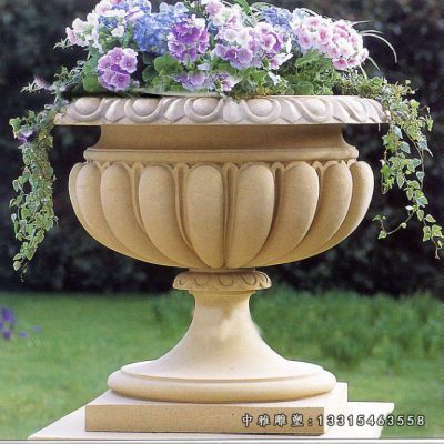 石雕花园景观花盆