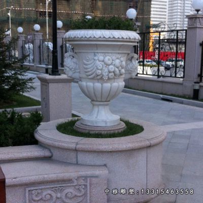 别墅欧式花盆石雕