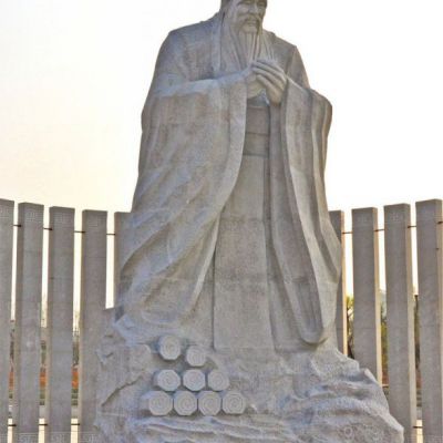 古代人物孔子校园石雕