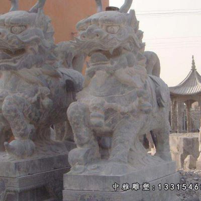 宅门动物石雕麒麟