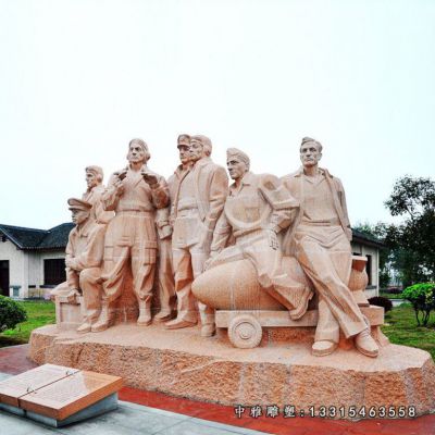 石雕广场大型西方人物