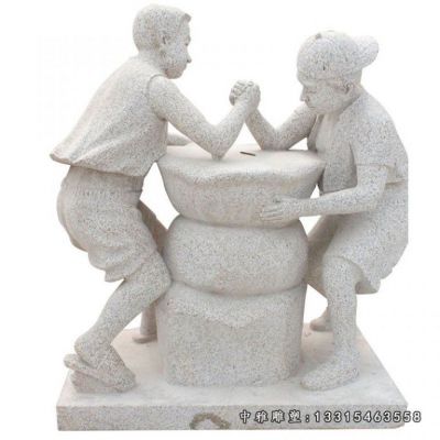 玩耍儿童人物石雕