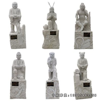 石雕二十四孝人物雕像