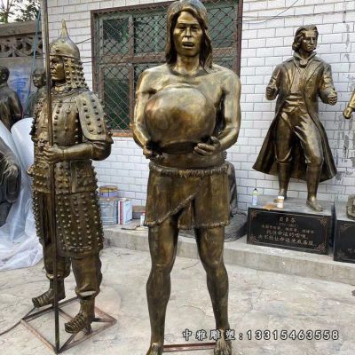 铜雕酒文化人物雕塑