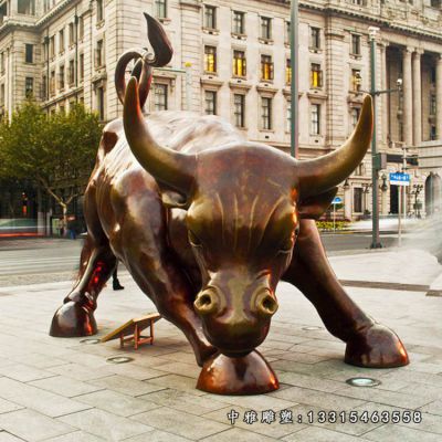 广场铜雕大型牛雕塑