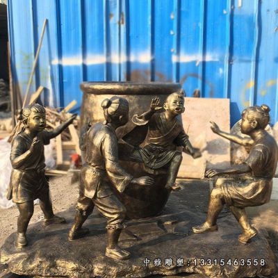 铜雕典故司马光砸缸