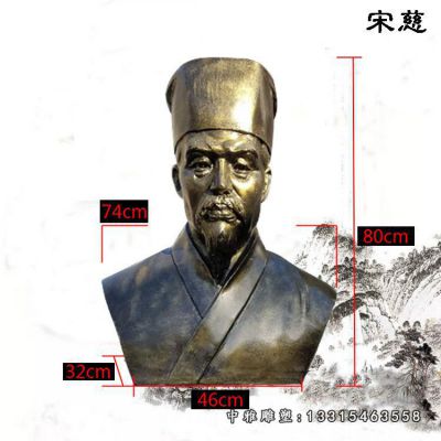 广场铜雕宋慈胸像