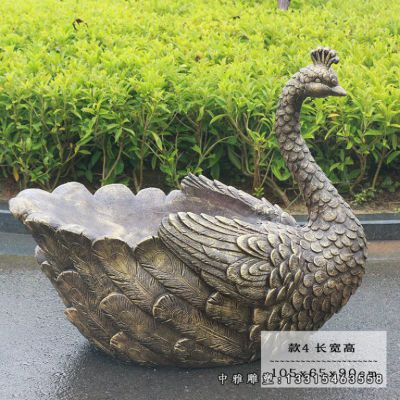 公园动物孔雀铜雕