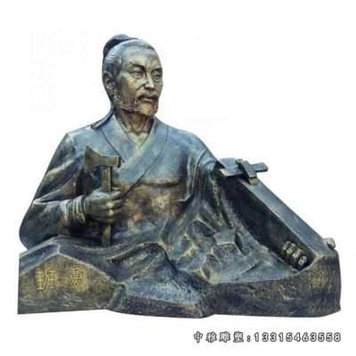 木匠鼻祖鲁班铜雕像