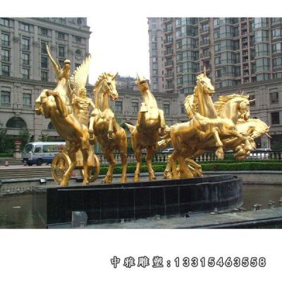 广场大型铜雕马雕塑