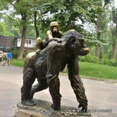 园林大型铜雕猩猩