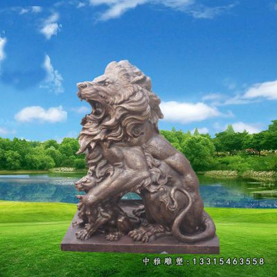 镇宅动物铜雕狮子