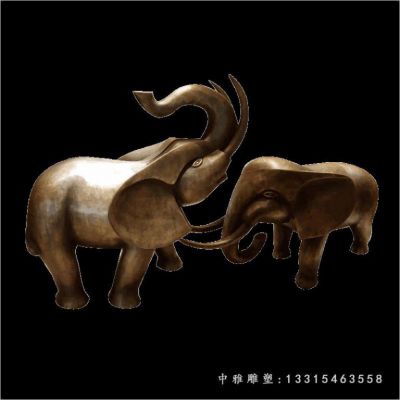 铜雕招财吉祥大象雕塑