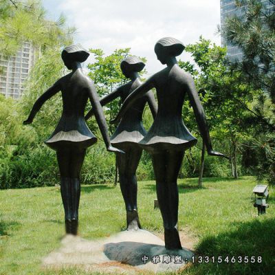 铜雕芭蕾舞人物雕塑