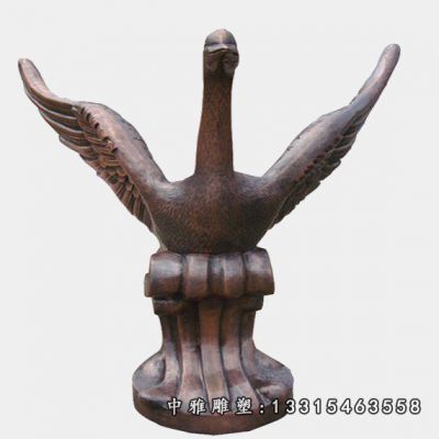 小区铜雕动物天鹅